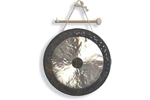 BYUP Gong | Tradizionale e autentico Chau gong/Tam tam gong 12': 30cm - Strumento musicale artigianale, suono unico - Perfetto per musica, meditazione, rilassamento, sollievo dallo stress e decorazione