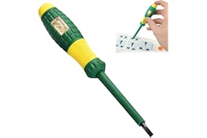 MUSIOOK Electrician Screwdriver, Electric Tester, Electrical Screwdrivers, Alloy Dual Color Light Measuring 220V Voltage Electrical Screwdriver Tester, with Voltage Test Power Detector Probe
