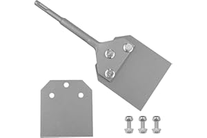 Fliesenmeißel SDS Plus Meißel, Wenosda SDS Plus Spachtelmeißel 250 x 100 mm mit 1 Ersatzblätter, Flachmeißel, Breit Bodenschaber für Abziehen von Fußbodenkleber Farbe Linoleum Fliesenkleber Entfernen