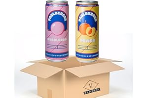 Paulberger Limo Limonade Set Crimax Paul Berger Icrimax Bubblegum Peach 2 x 330ml Einweg by MBAccent + MBAccent Versandschutzpackung