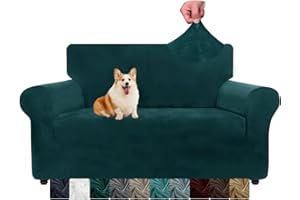 NC CHELZEN Aksamitne pokrowce na kanapę, 2-osobowe, grube, rozciągliwe pokrowce na sofę, dla psów, zwierząt, antypoślizgowy, miłosny pokrowiec na kanapę, zmywalny ochraniacz na meble, do salonu