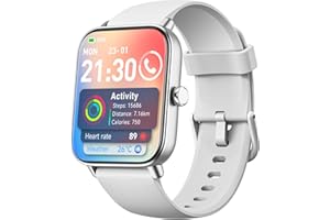 AEAC Smartwatch Uomo Donna, 1,8" Orologio Smartwatch Chiamate Risposta Vivavoce, Alexa Integrato Cardiofrequenzimetro SpO2 Sonno, Contapassi Orologio Fitness Notifiche 110 Modalità Sport per Android/iOS