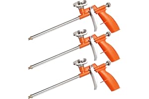 MEYAGOT PU Schaumpistole, 3 Stück PU Bauschaumpistole aus Metall, PU Expanding Foam Gun, Geeignet zum Abdichten, Füllen, Abdichten, Schaumpistole für den Heim und Bürogebrauch
