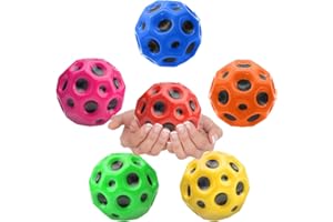 DLISHKA 6PCS Astro Jump Ball,Premium Galaxy Ball,Einzigartiges Mond Design 66mm Stressball Spielzeug FüR Kids Ages3-12year Old,Den Besten Outdoor BäLle,Weihnachtsgeschenke.