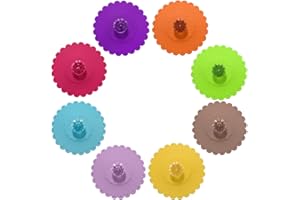 FUNKLU Copertura in vetro in silicone, 8 pezzi di qualità alimentare in silicone, coperchio in vetro, coperchio in vetro anti-polvere, coperchio in silicone per tazza di caffè e birra