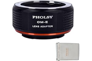 PHOLSY OM auf E Mount Adapter, Objektivadapter Kompatibel mit Olympus Zuiko OM Objektiv auf Sony E Kameragehäuse a7 a6000 a6300 a6500 a5000 a5100 NEX 7/6/5, NEX 5N 3N, a9 ii, a7S iii ii, a7R v iv