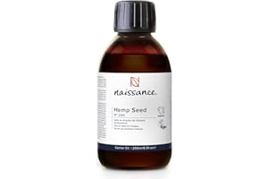 Naissance Olej z Nasion Konopi Sativa (nr 206) - 250ml - Naturalny Olejek Konopny do Pielęgnacji Ciała, Twarzy, Skóry, Włosów - Olej Nośny