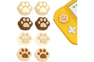 BQRKOTM 8 Stück Katzenpfotenform Daumengriffkappen, Weiche Silikon-Joystick-Abdeckung, Kompatibel mit Nintendo Switch/Switch Lite/OLED