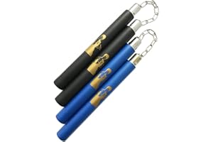 Fayscingo 2 Pack Arts Martiaux Nunchakus en Mousse Nunchucks Pratique de Sécurité, Bruce Lee