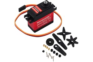 Wishiot TD-8125MG Digitaler Servo, 360 Grad, wasserdicht, großes Drehmoment, Metallgetriebe für DIY-Roboter, Roboterarm, RC-Modell, PWM 500µs-2500μs…