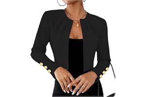 GÉNÉRIQUE Blazer Femme Grande Taille Veste Tailleur Femme Ajustée Ceremonie Mode Jacket Printemps Long Mariage Blouson Mi Saison