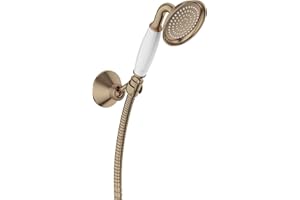 Jacob Delafon - Set de douche Louise - Avec Crochet, Flexible et douchette - Design Rétro - Économie d’eau - 150x8,50x7,30 cm - Finition Bronze - E24365-BCN
