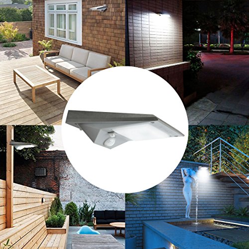 Solarleuchte 18 LED Solarlampe, Solar-Bewegungs-Sensor-Licht, SOONHUA Wasserdichte Sicherheit Solarbetriebene Außenleuchte, Bewegung Aktiviert Auto Ein / Aus PIR Menschliche Bewegung Wandleuchte für Garten, Patio Hof Zaun Deck Gehwege - 6