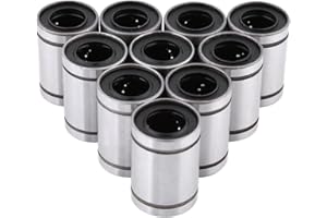 EVGATSAUTO Cuscinetto a Scorrimento, 10 Pezzi LM12UU 12mm Boccola per Cuscinetti a Sfere a Movimento Lineare per 12mm Rod 3D Stampante Cuscinetto per Parti CNC
