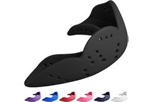 SISU Mouth Guard Aero - Charcoal Black - Ultra Slim Gumshield for Adults & Kids - Custom Fit Rugby Gum Shield- A Remouldable Sports Mouthguard for Boxing, MMA, Hockey - (Medium 5' - 6' Tall)