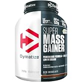 Dymatize Super Mass Gainer Rich Chocolate 2960g - Weight Gain Powder + Carbohydrates, Creapure Creatine, BCAA and Casein