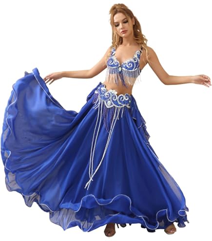 Jupe De Danse Flamenco Pour Femmes - Jupe Pivotante Dégradée Longue - Costume Danse Du Ventre Espagnole Mexicaine