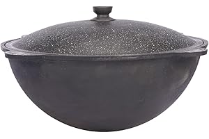 PODARI Kazan Topf aus Gusseisen mit Deckel, für Utschak geeignet, Outdoorküche Gulasch Kanone Kasan