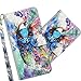 Produktbild COTDINFOR Huawei Mate 20 Hülle 3D-Effekt Painted cool Schutzhülle PU Leder Flip Bookcase Handy Tasche Schale mit Magnet Standfunktion Etui für Huawei Mate 20 Watercolor Owl YX.