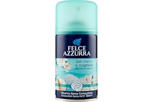 FELCE AZZURRA Blue Fern- Sea Salt and Magnolia Spray Air Freshener Refill for Air Freshener, Automatic Diffuser, Instant Long Scent, 250ml Diffuser Perfumers