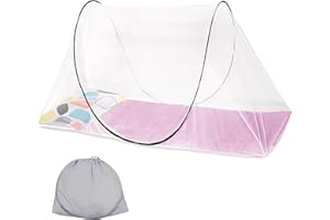 AZVFLY Faltbares Pop-up-Moskitonetz: Tragbares Mesh-Campingzelt-Moskitonetzbett, Geeignet für den Sommer zu Hause gegen Mückenstiche, EIN Muss für Outdoor-Reisende (Schwarz)