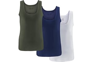 UNDEREA Confezione da 3 canottiere classiche per ragazzi – a costine sottili pettinate, 100% cotone