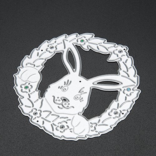 Amazingdeal365 Metall Form Schablonen Schneiden DIY Dekor Sammelalbum Karten Buchzeichen Lesezeichen als Geschenk für Freunde Geburtstag Kinder,Kindergarten Hobby Schule Handarbeit Unterricht usw. Ein tolles Geschenk! (Hase) - 7
