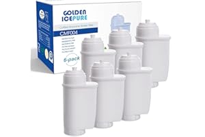 GOLDEN ICEPURE Filtro acqua per macchina da caffè Compatibile Con Siemens® EQ Series/EQ3/EQ6/EQ9/EQ500/ S700/Brita® Intenza 575491/Bosch® TCZ7003/TCZ7033, certificato NSF, 6 pezzi