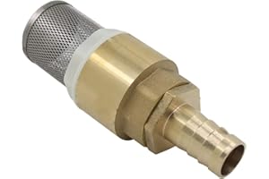 Clapet anti retour avec crepine 1/2 3/4 1 pouce avec douille 12 16 19mm - clapet de pied clapet crepine anti retour (filetage 1/2 pollice + Raccords de tube 12mm)