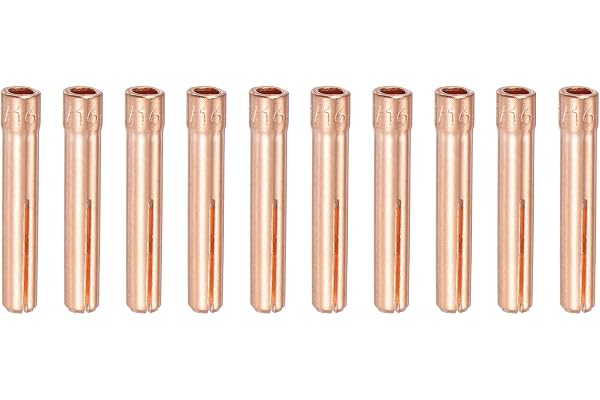 QUARKZMAN 10 st 13N22 TIG svetsningstång 1/16 tum (1,6 mm) koppar volfram elektrod tång bits för WP9 20 25 TIG svetsning fick
