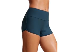 CRZ YOGA Dolphin Boardshorts 2.5'' | Helfodrad, Hög midja, Magkontroll, Bantning, Strand, Badbyxor för kvinnor
