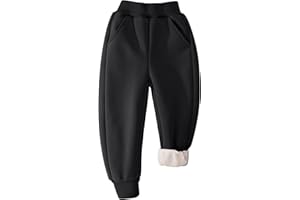 BIG ELEPHANT Pantaloni della Tuta Foderati in Pile per Ragazzi e Ragazze, Pantaloni da Jogging Atletici per Bambini