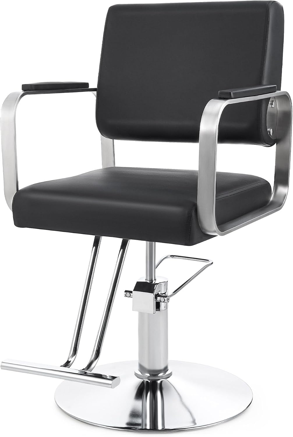 CO-Z Sillón de Peluquería Profesional con Bomba Hidráulica, Silla de Peluquería con Giro de 360°, Altura Ajustable de 15 cm, Capacidad 250 KG, Sillón de Barbero para SPA, Belleza, Barbería