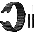 Niboow Strap Compatible with Amazfit T-Rex/T-Rex Pro, Men Women Children Nylon Soft Lightweight Breathable Watch Band Compatible with Amazfit T-Rex/T-Rex Pro-Black