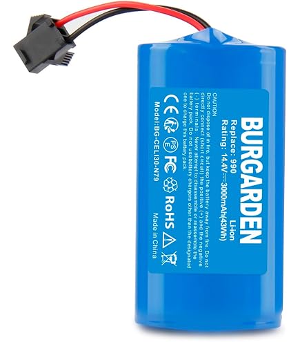 EXTENSILO batteria compatibile con Cecotec Excellence, CONGA 1090, CONGA 1190, CONGA 950, CONGA 990 home cleaner, blu (3400mAh, 14,4V, Li-Ion