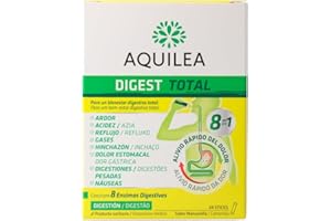 AQUILEA | Digest Total | 24 sticks (Manzanilla) | Actúa rápidamente combatiendo 8 síntomas digestivos | Combinación eficaz de ingredientes y 8 enzimas digestivas