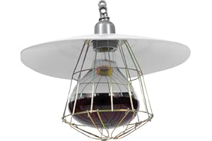 POPETPOP Lampe Chauffante Pour Élevage Avec Protection Anti-Brûlure Accessoire Chauffage Pour Poulailler Chiens Porcs Poulets Facile À Installer 30X30X25 Cm