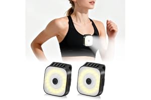 Dokkita Lauflicht Joggen Clip USB, Lauflampe Joggen USB Clip 2 Stück, Jogging Licht mit 4 Licht Modus, LED Clip Lampe Sicherheitslicht Für Joggen, Klettern, Läufer, Angeln, Camping, Wandern