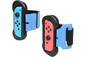FYOUNG Armband für Just Dance 2025 2024 2023 2022 2021, 2 Pack Verstellbare Elastische Armbänder für Zumba Kompatibel mit Nintendo Switch/Switch OLED - Schwarz