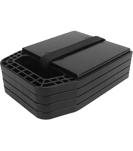 Stak-a-Set Caravan Levelling Blocks – Set Of 4 Stackable Bases – Streetwize LWACC6