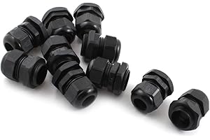 UXCELL sourcingmap 10pcs presse-étoupe noir en plastique étanche M22X1.5 7mm à 14mm