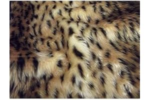 CRS Fur Fabrics Tela de Piel sintética Divertida con diseño de Animales, Color Verde