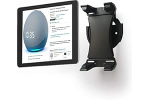 WINOK Tablet-Wandhalterung, 360° drehbar Küchenwandhalterung für Smartphones und Tablets 4.7-12.9 Zoll, passend für Küche, Bad, Schlafzimmer, Lesezimmer