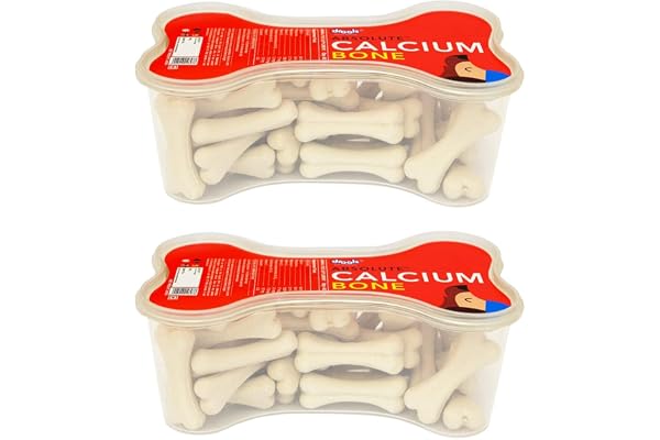 Drools Absolute Dog Supplement Treat Calcium Bone Jar - 40 Pieces (600G Pack), For All Life Stages