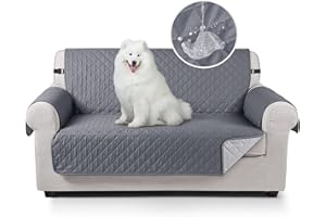TAOCOCO Funda de Sofá Impermeable Funda de Cojín de Protección para Mascotas Funda de Sofá Antisuciedad(Gris/ 2 Plazas 120 * 192cm)