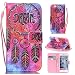 Produktbild Roreikes Apple iphone 6S Plus Hülle, iphone 6 Plus Case (5,5 Zoll), Hülle Muster Blume Strap Wallet Handschlaufe Cover Tasche Bunte Retro PU Leder Flip Case Handytasche Muster Schutz Hüllen im Bookstyle Handyhülle Ledertasche mit Stand Funktion Kartenfächer Magnetverschluss Magnet Etui Schale Schutzhüllen für Apple iphone 6S Plus / iphone 6 Plus (5,5 Zoll)
