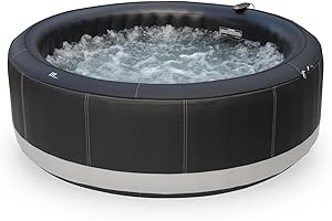 MSPA Super Camaro Bubble Inflatable Hot Tub Portable Spa , 700 liters , 4 Person Hot Tub Garden Outdoor , Self Inflated , No Need Tools 180cm x 180cm x 70cm