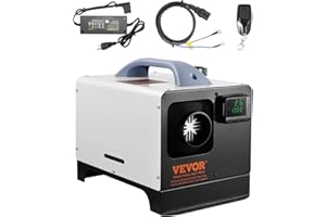 VEVOR Chauffage Diesel Tout-en-Un 5-8 kW, Réchauffeur d'Air Diesel 8 à 36 ℃ Réglable, avec Télécommande Écran LCD, Faible Consommation de Carburant, Portable pour Camion Caravane Camping-car Intérieur