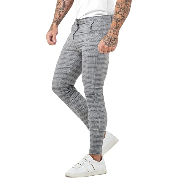 TENGINE Schotse herenbroek, nauwsluitend, stretch, slim fit, chino