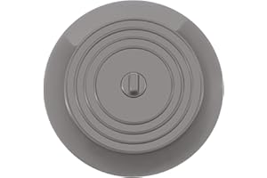 FIX-IT FIXIT Universal Bath Plug, Universal Sink Drain Plug For Kitchen, Bathroom and Laundries. 6 Inch Durable Silicone Plug With Effective Seal (Grey)